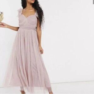 ASOS Anaya‎ With Love pink Maxi Dress 12 NWT